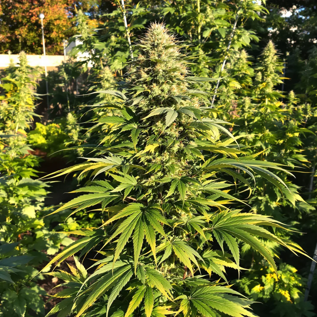 Diablo 40% indica / 50% sativa — fleur avec trichomes visibles