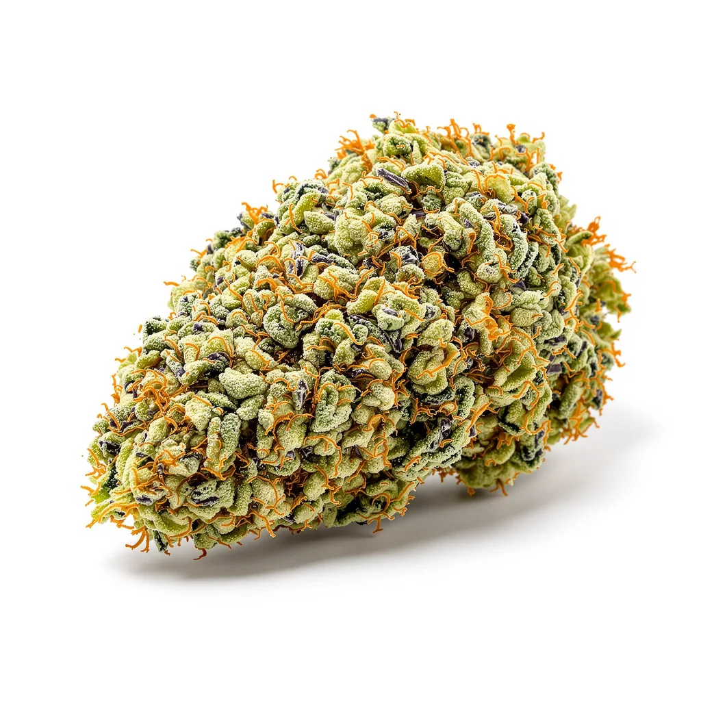 Diablo 40% indica / 50% sativa — fleur avec trichomes visibles