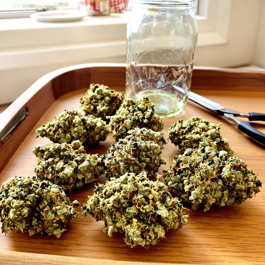 Diamond OG 50% indica / 40% sativa — fleur avec trichomes visibles