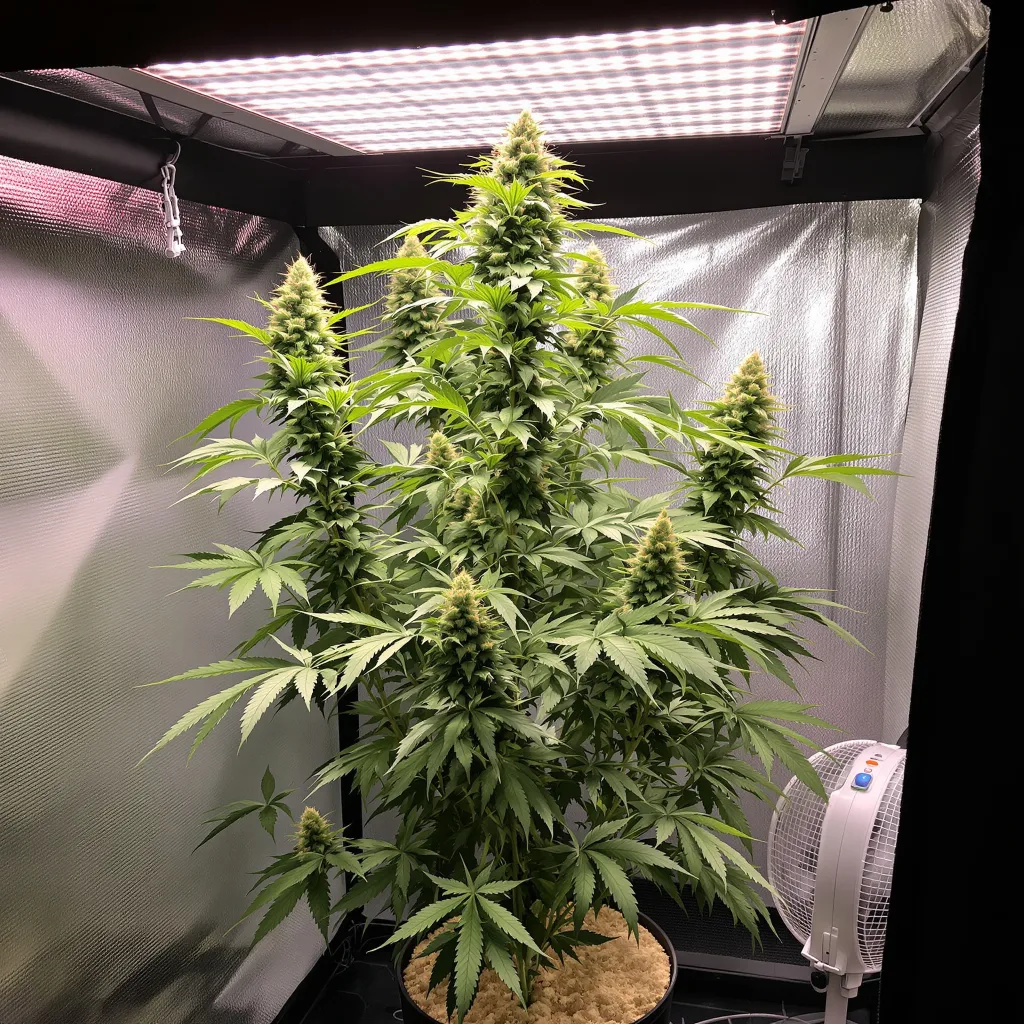 Plante de cannabis Dirty Girl en floraison — 150-200 cm féminisée