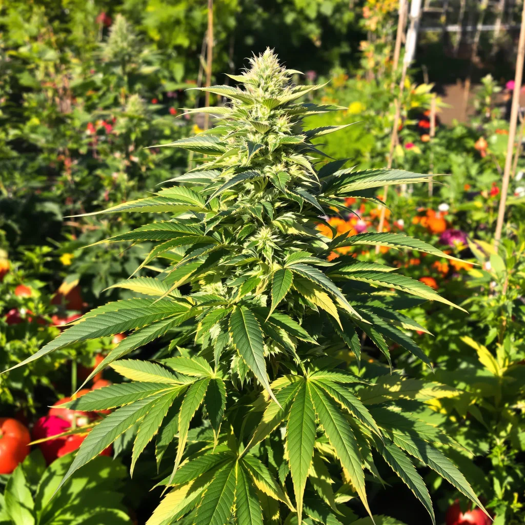 Disney Blue 78% indica / 22% sativa — fleur avec trichomes visibles