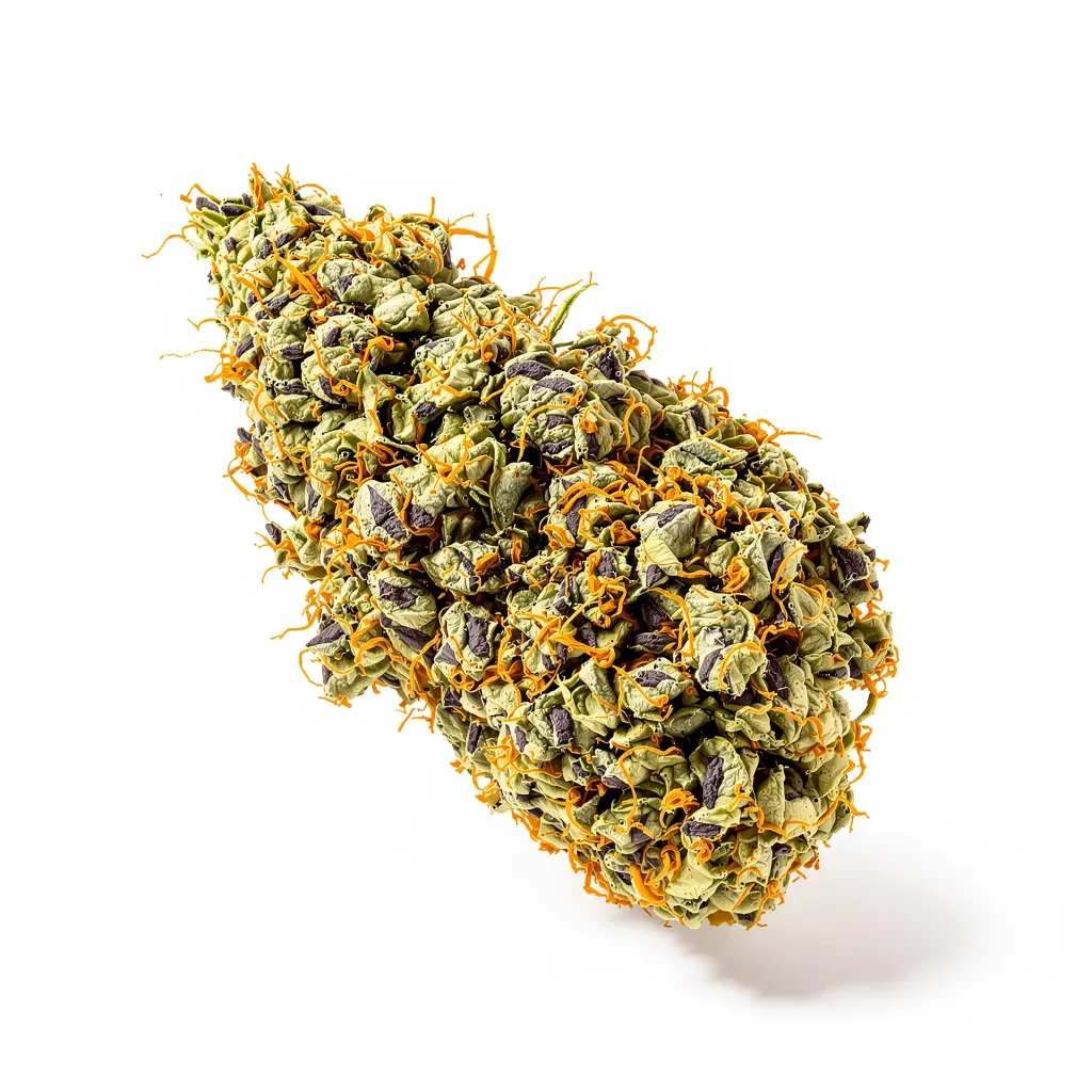 Disney Blue 78% indica / 22% sativa — fleur avec trichomes visibles