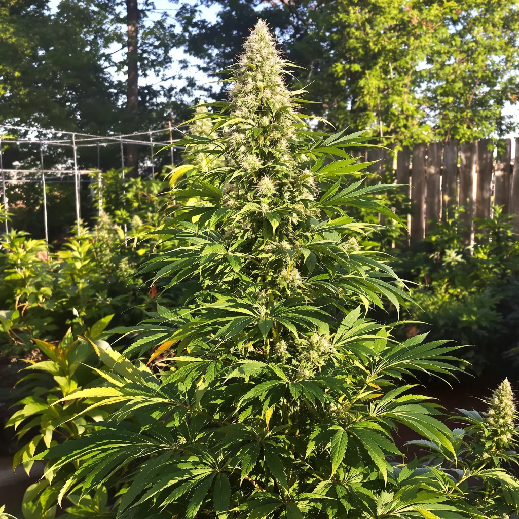 Dizzy OG 16% indica / 84% sativa — fleur avec trichomes visibles