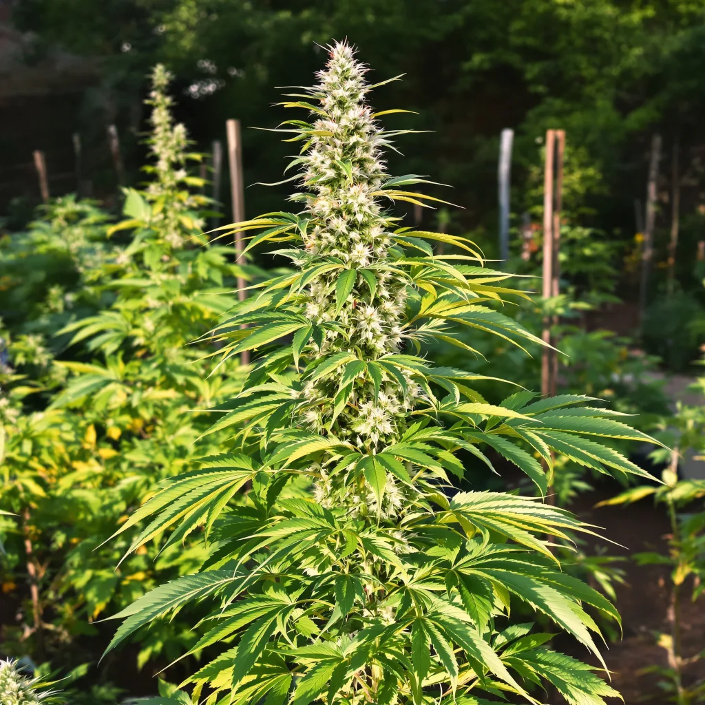 Dizzy OG 16% indica / 84% sativa — fleur avec trichomes visibles