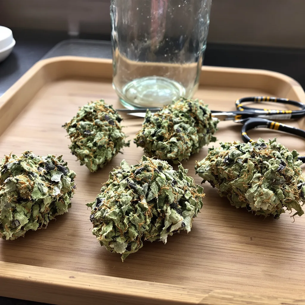 Do-Si-Dos 50% indica / 40% sativa — fleur avec trichomes visibles