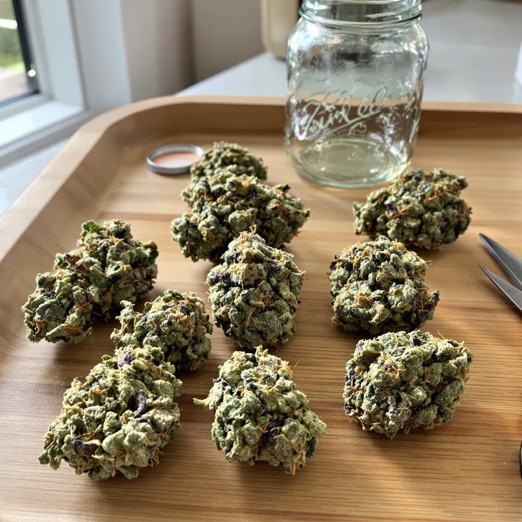 Do-Si-Dos 50% indica / 40% sativa — fleur avec trichomes visibles
