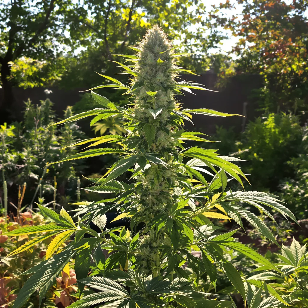 Donna OG 50% indica / 50% sativa — fleur avec trichomes visibles