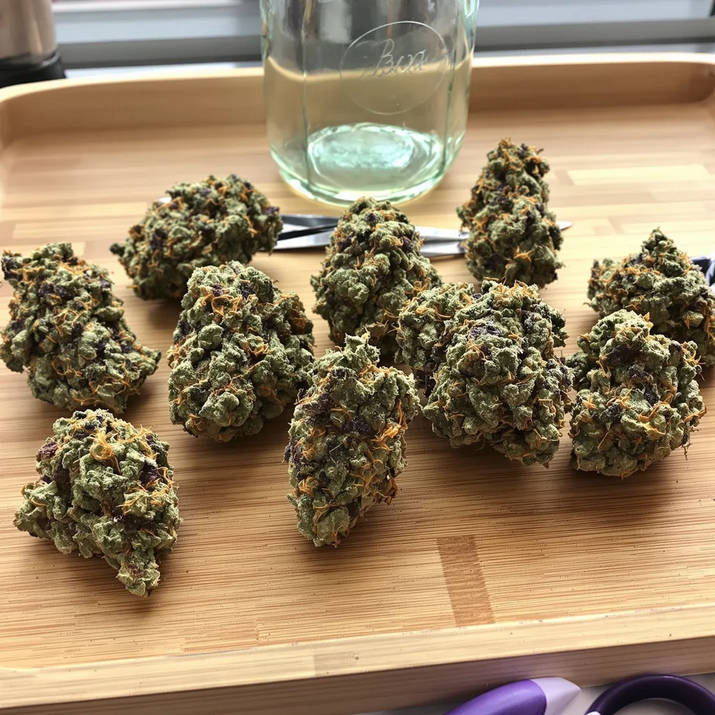 Dorit 83% indica / 17% sativa — fleur avec trichomes visibles