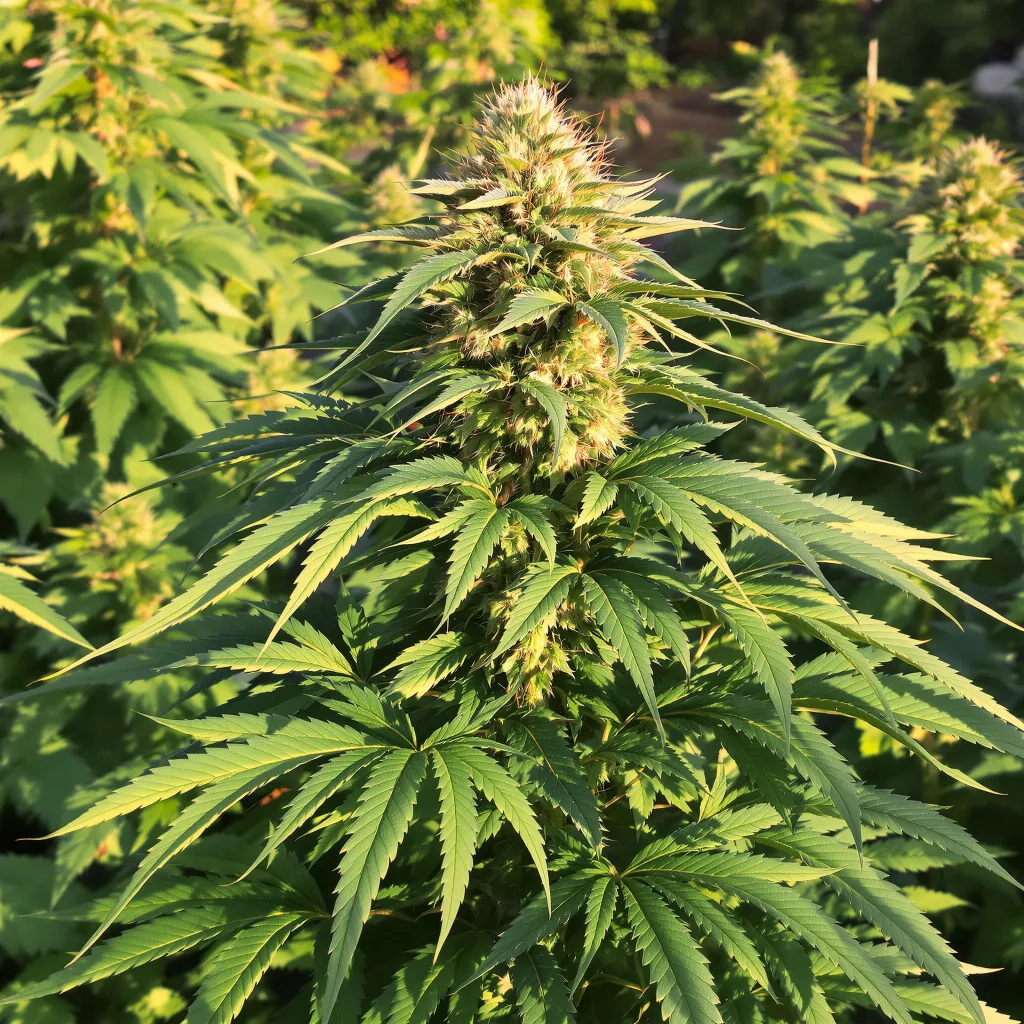 Dosi Punch 86% indica / 14% sativa — fleur avec trichomes visibles