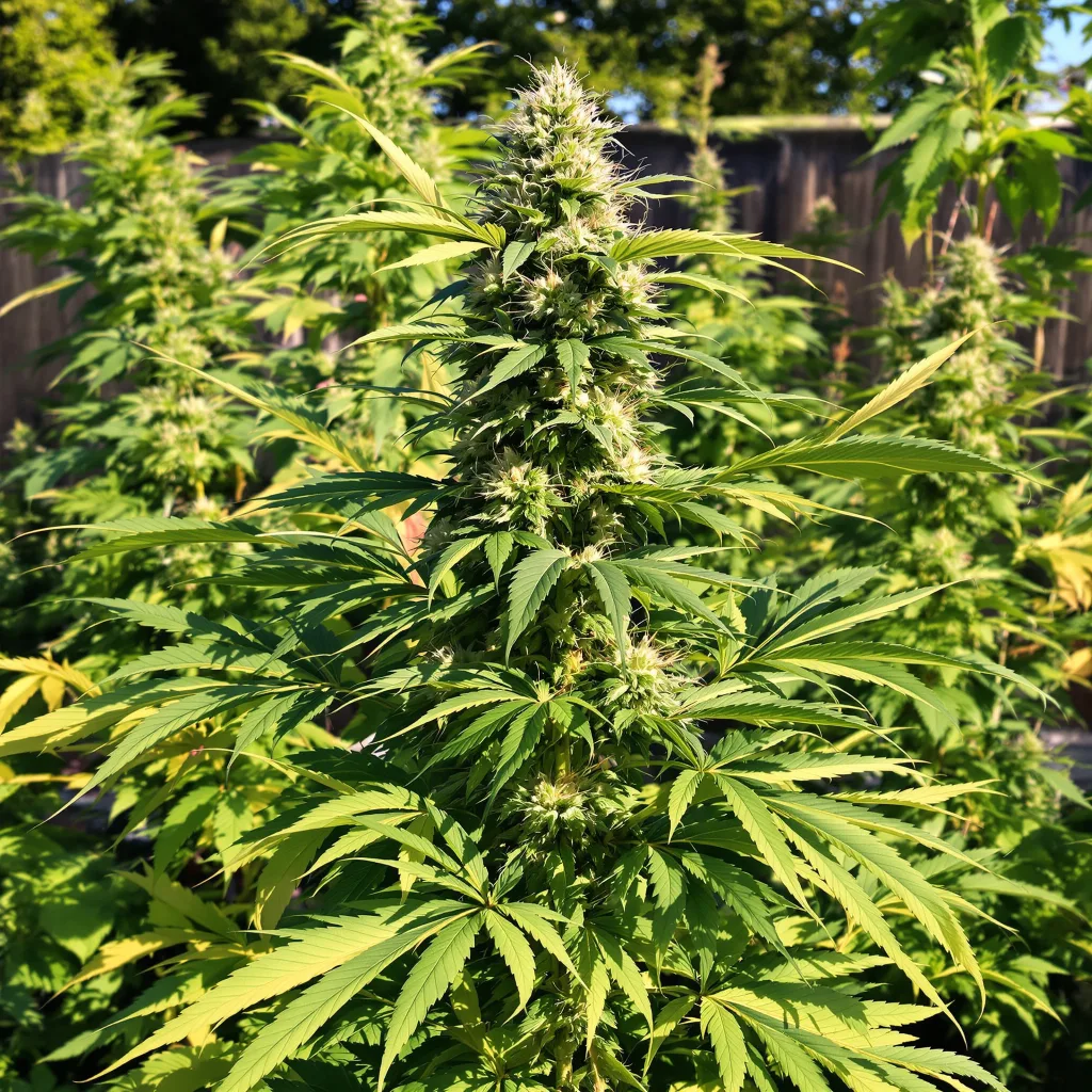 Double Dream 16% indica / 84% sativa — fleur avec trichomes visibles