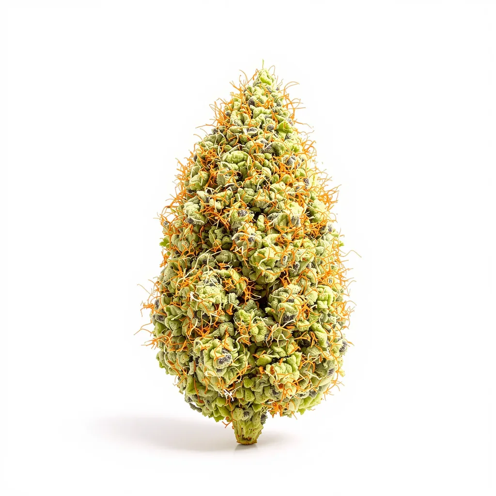 Double Dream 16% indica / 84% sativa — fleur avec trichomes visibles