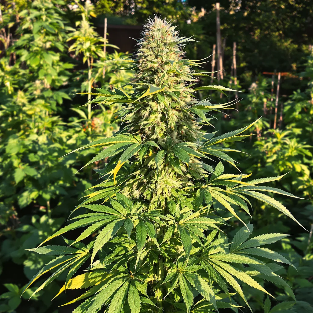 Double Purple Doja 68% indica / 32% sativa — fleur avec trichomes visibles