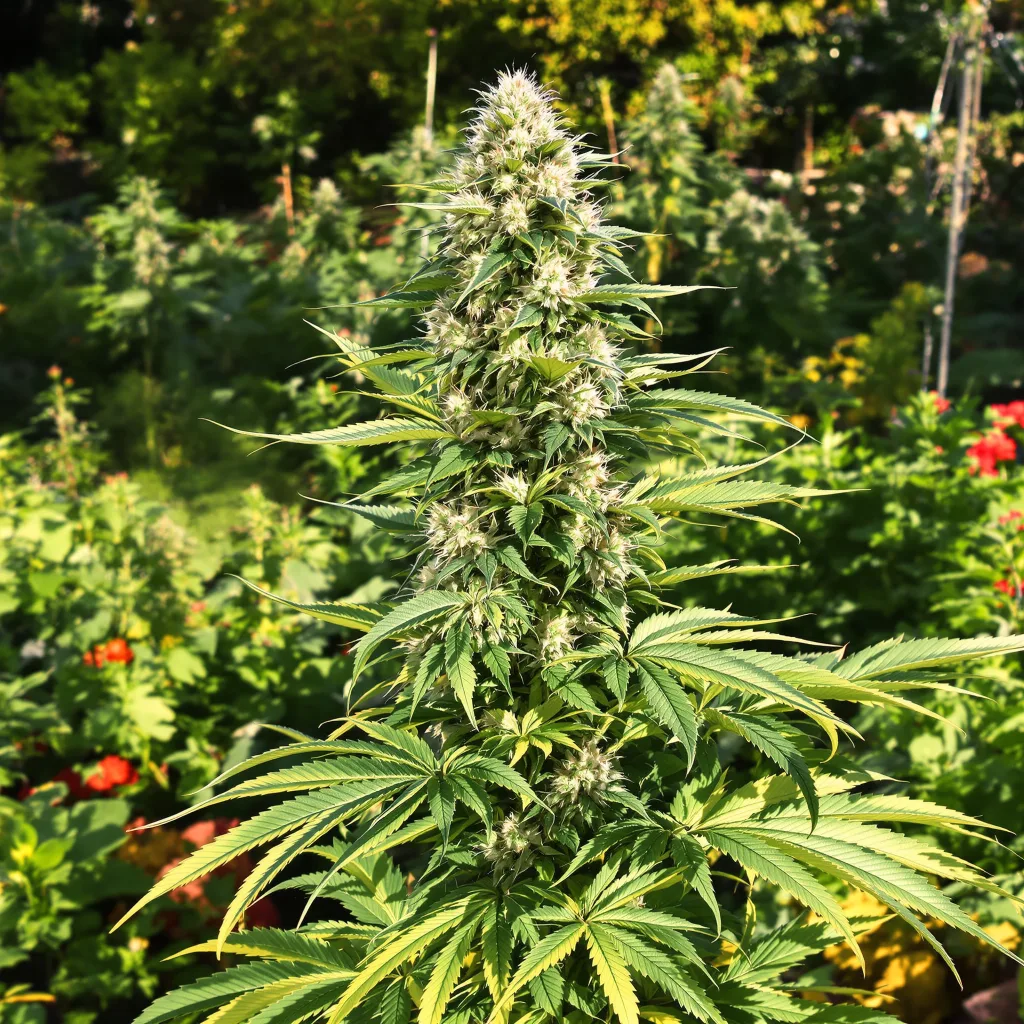 Dr. Who 50% indica / 40% sativa — fleur avec trichomes visibles