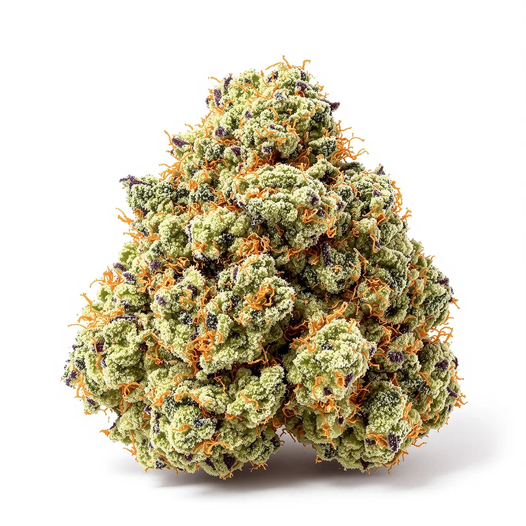 Dr. Who 50% indica / 40% sativa — fleur avec trichomes visibles
