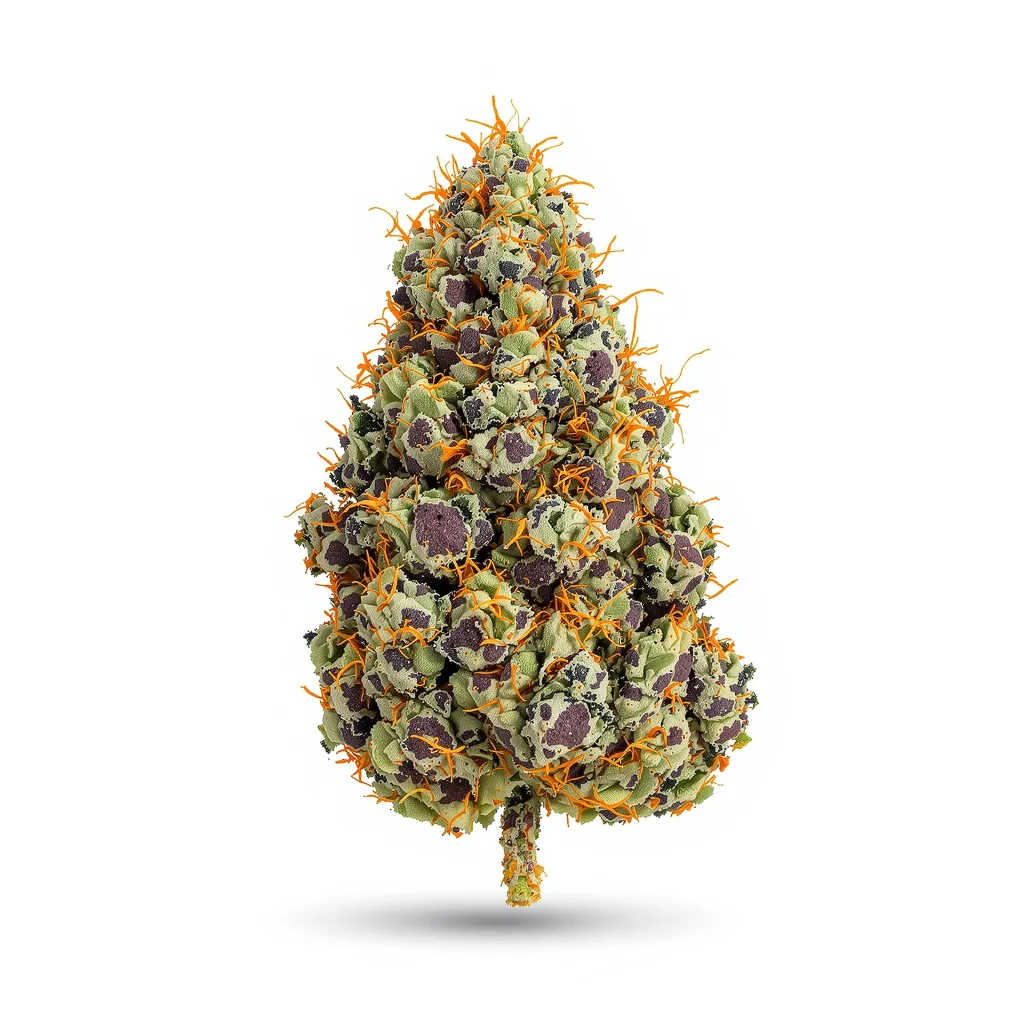 Dream Police 73% indica / 27% sativa — fleur avec trichomes visibles