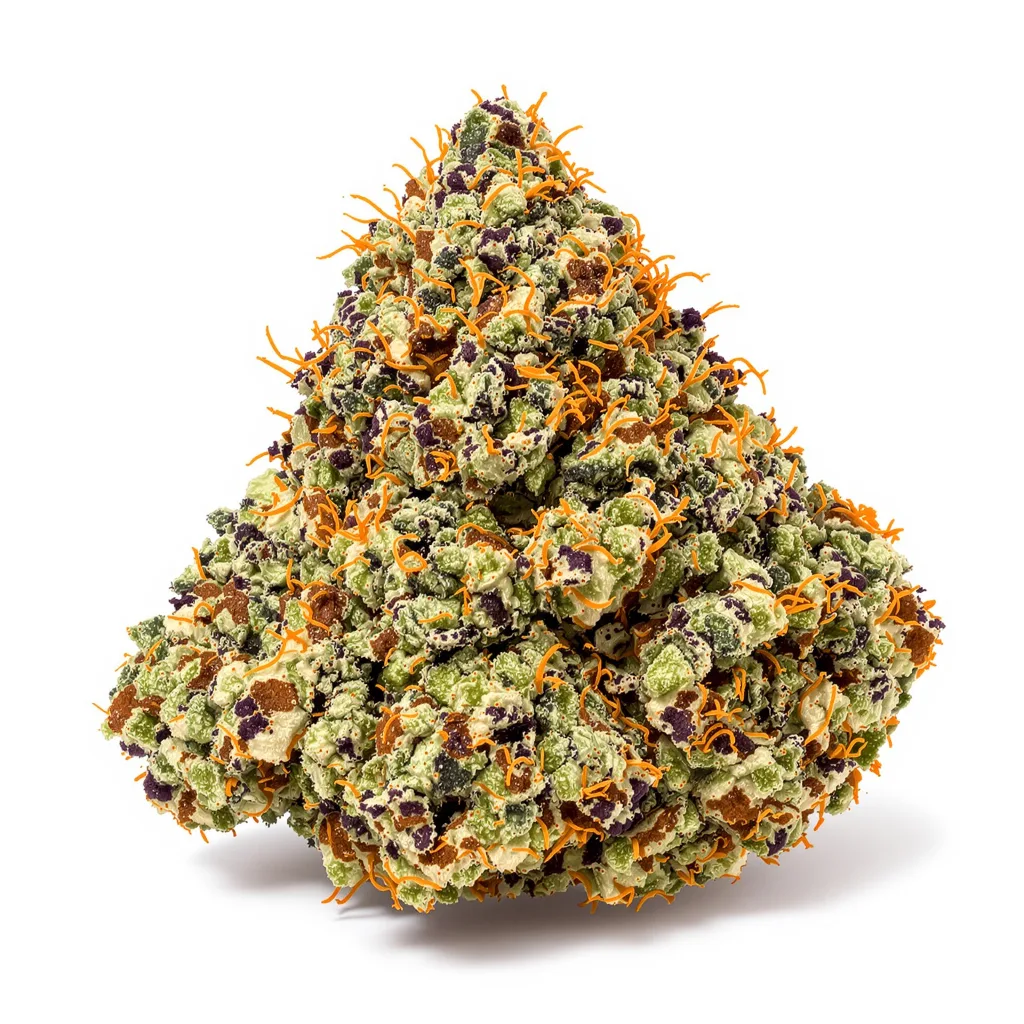 Dream Queen 76% indica / 24% sativa — fleur avec trichomes visibles