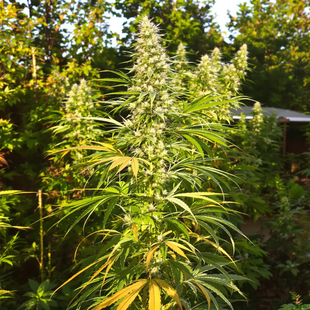 Durban Poison 50% indica / 90% sativa — fleur avec trichomes visibles