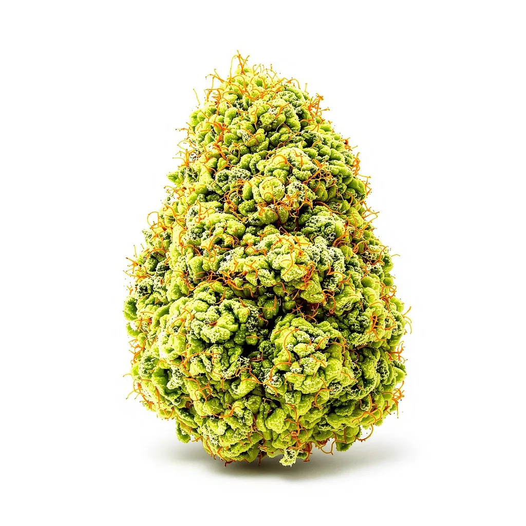Durban Poison 50% indica / 90% sativa — fleur avec trichomes visibles