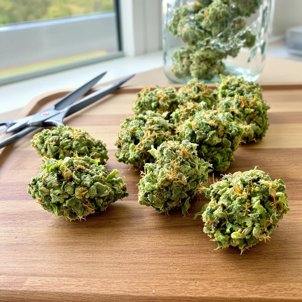 Durban Poison 50% indica / 90% sativa — fleur avec trichomes visibles
