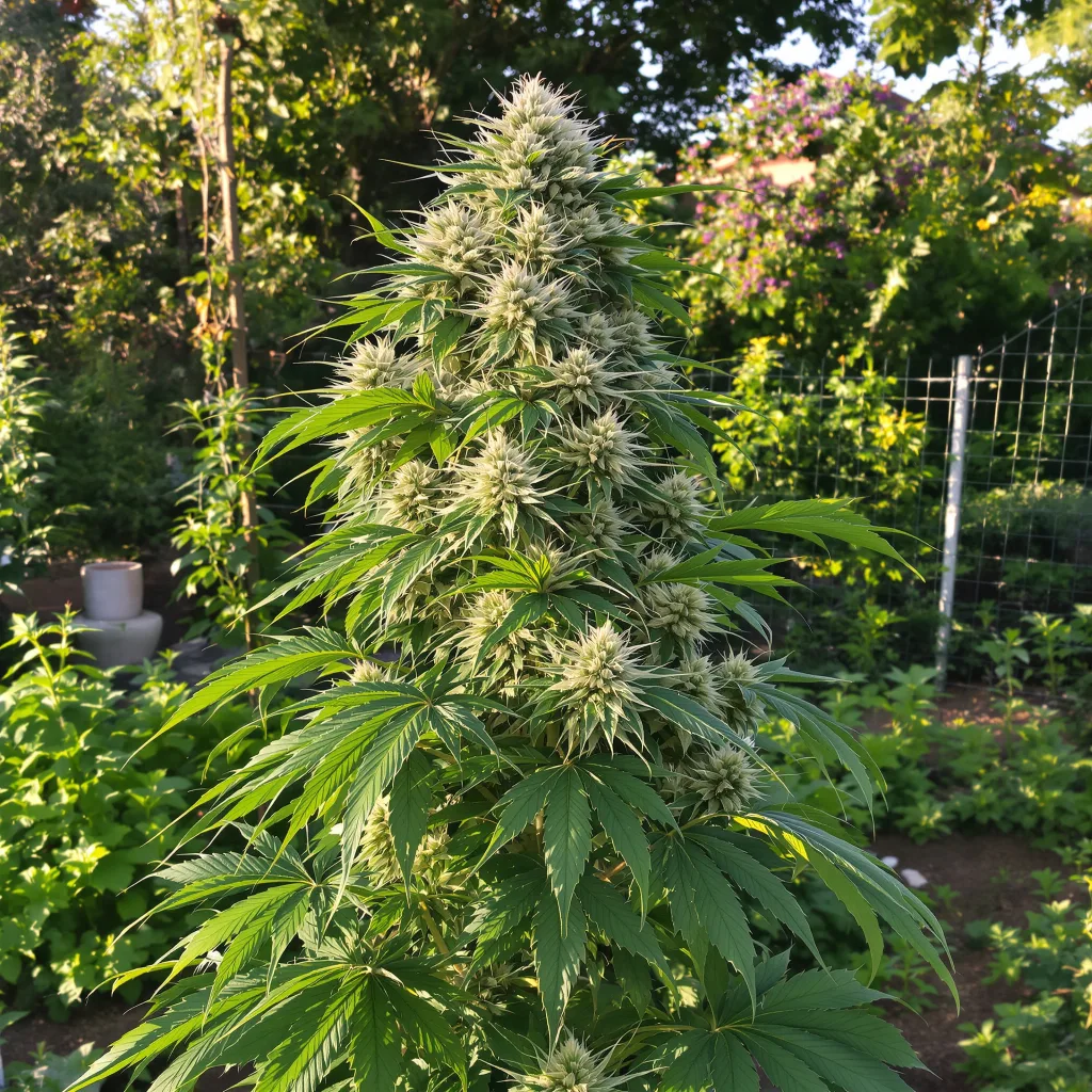 Durban Poison 50% indica / 90% sativa — fleur avec trichomes visibles