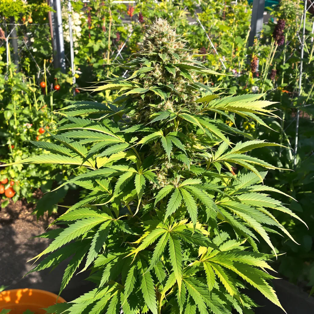 Durga Mata 77% indica / 23% sativa — fleur avec trichomes visibles