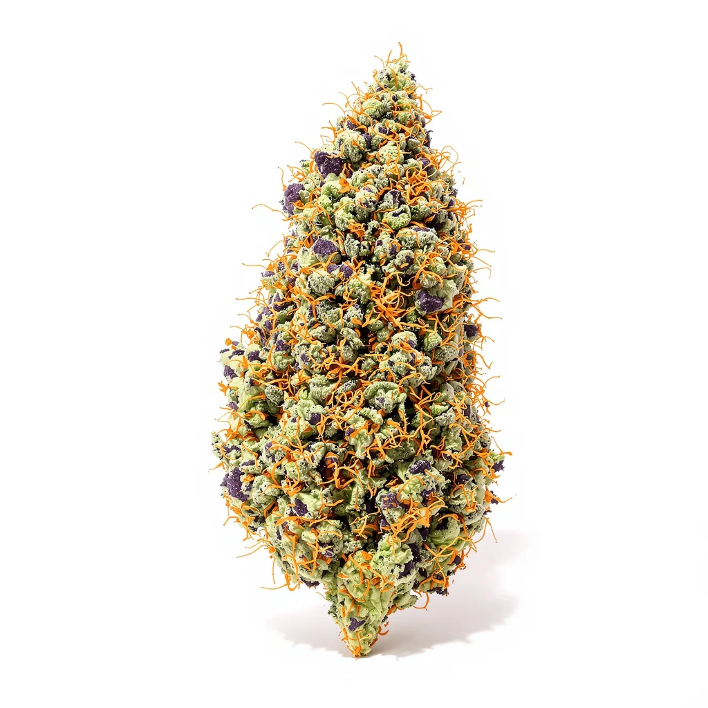 Durga Mata 77% indica / 23% sativa — fleur avec trichomes visibles