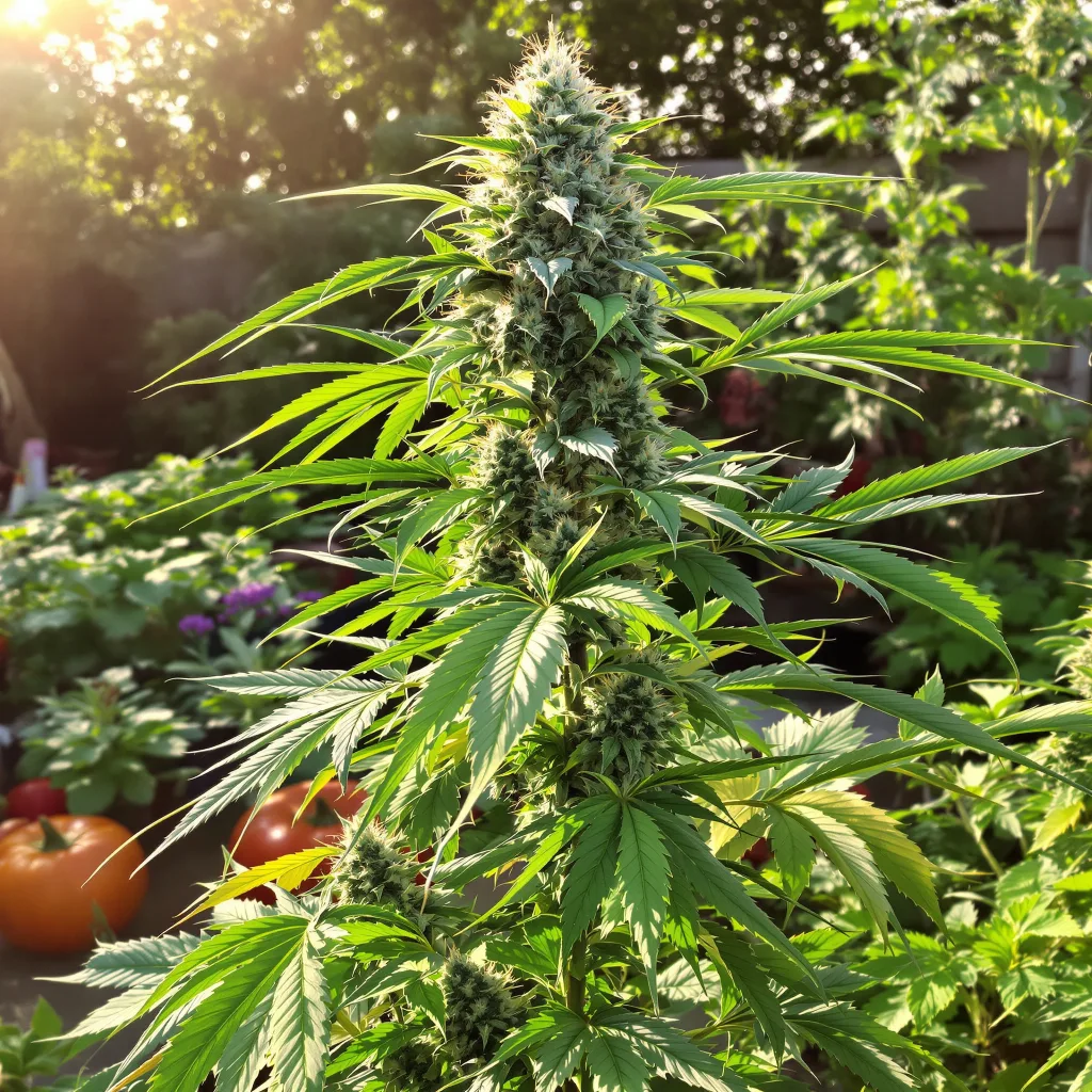 Dutch Kush 70% indica / 30% sativa — fleur avec trichomes visibles