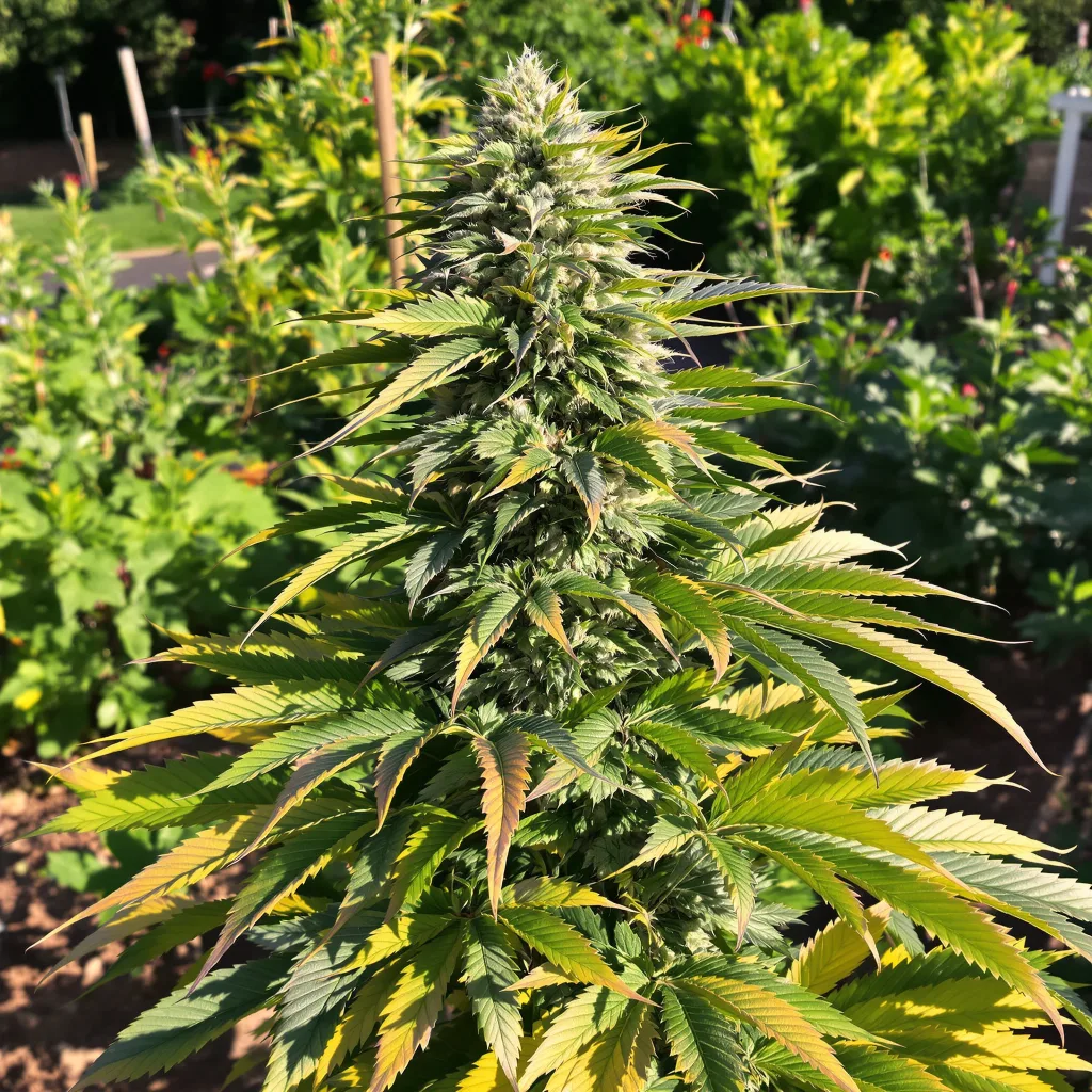 Dutch Kush 70% indica / 30% sativa — fleur avec trichomes visibles