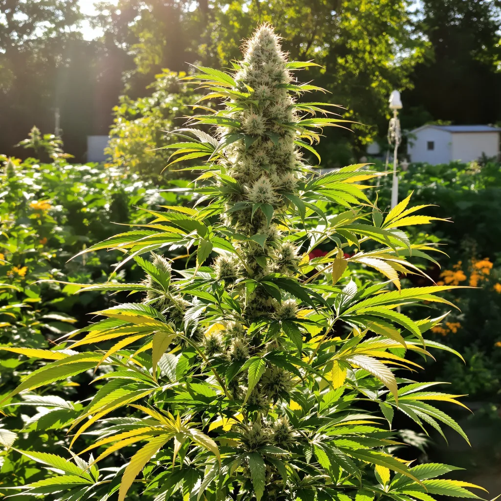 Early Miss 45% indica / 55% sativa — fleur avec trichomes visibles