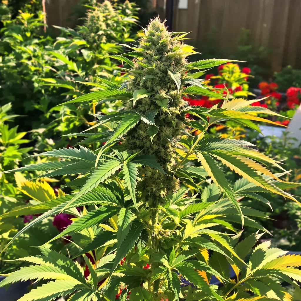 Edelweiss 77% indica / 23% sativa — fleur avec trichomes visibles