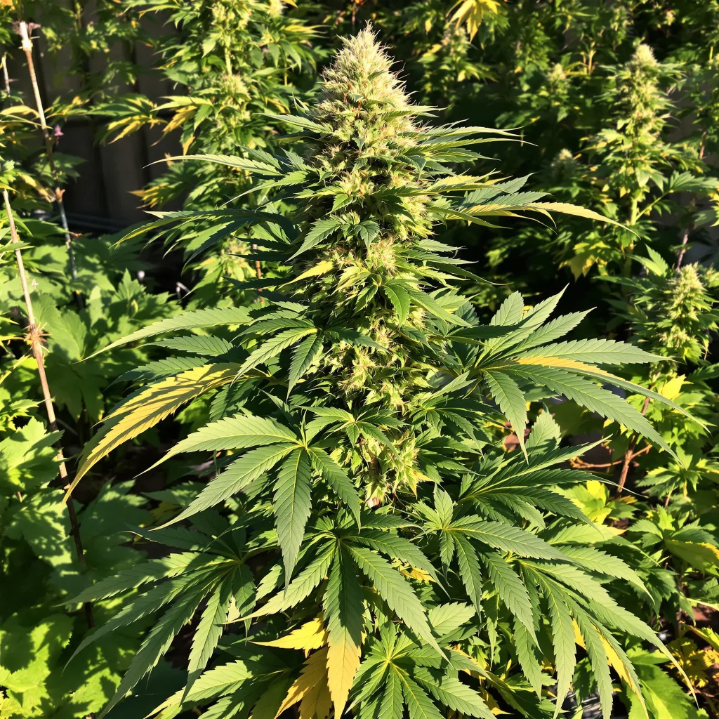 El Jefe 74% indica / 26% sativa — fleur avec trichomes visibles