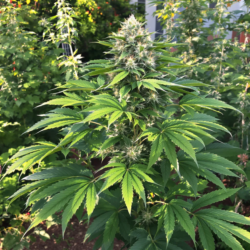 El Perro 69% indica / 31% sativa — fleur avec trichomes visibles