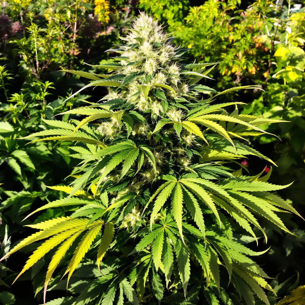 Electric Blue 86% indica / 14% sativa — fleur avec trichomes visibles
