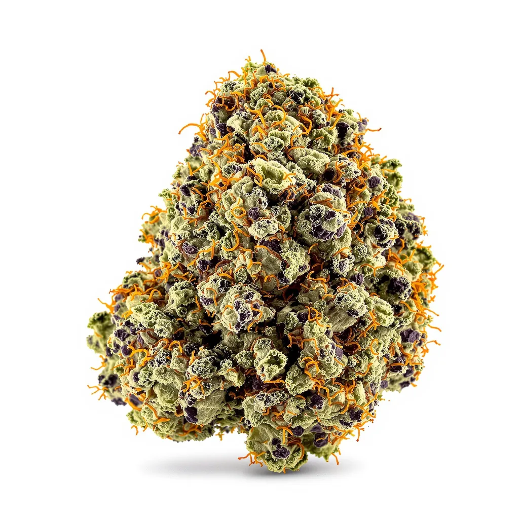 Eran Almog 85% indica / 15% sativa — fleur avec trichomes visibles
