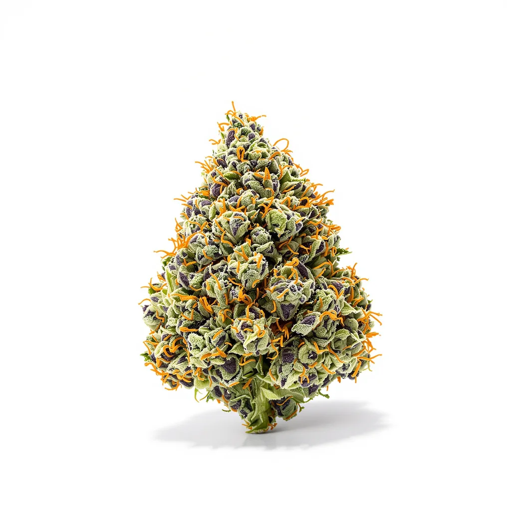 Euphoria Cookies 38% indica / 62% sativa — fleur avec trichomes visibles