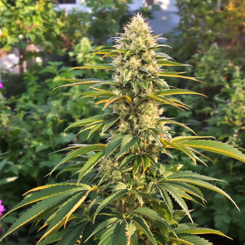 Euphoria Cookies 38% indica / 62% sativa — fleur avec trichomes visibles