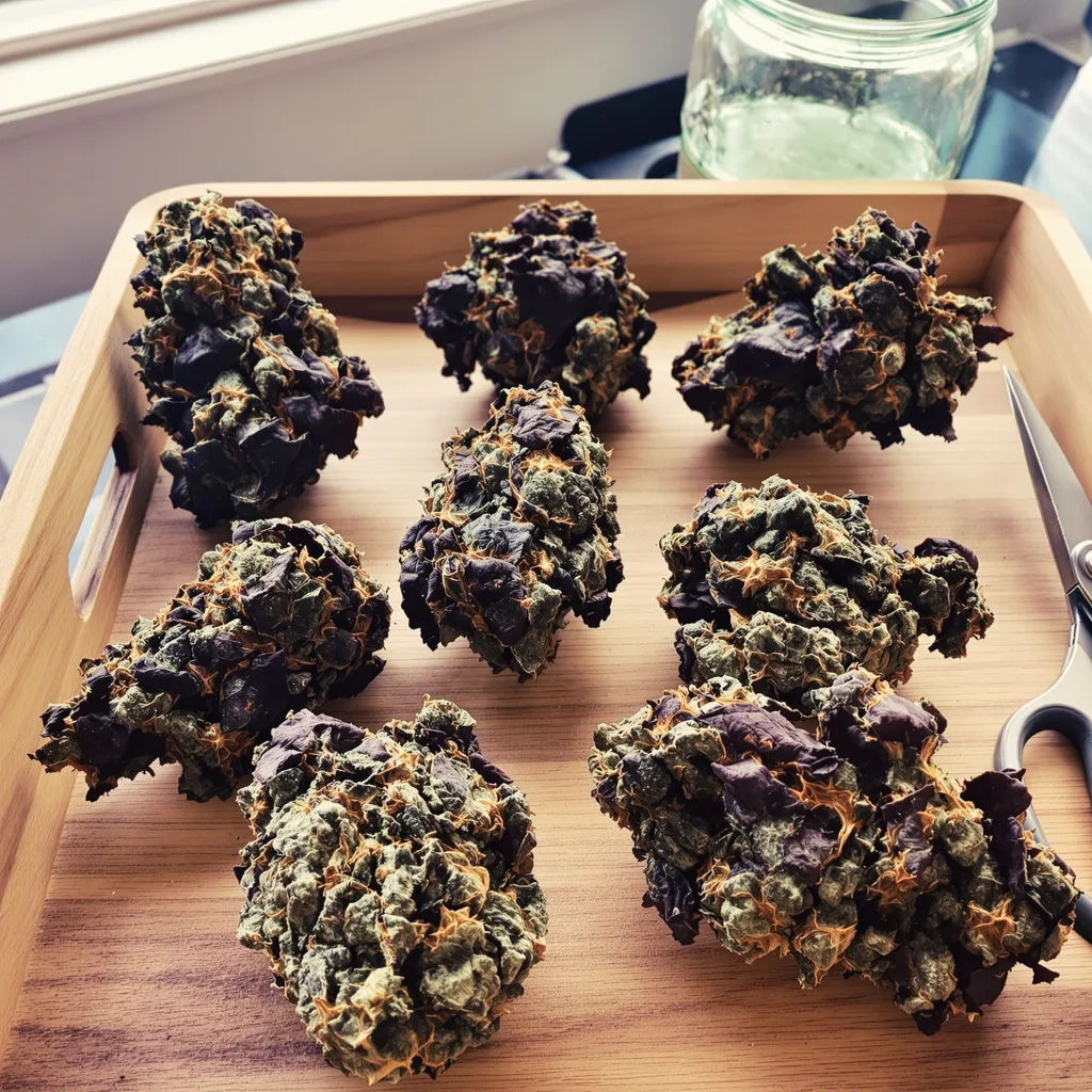 Everlast 80% indica / 20% sativa — fleur avec trichomes visibles