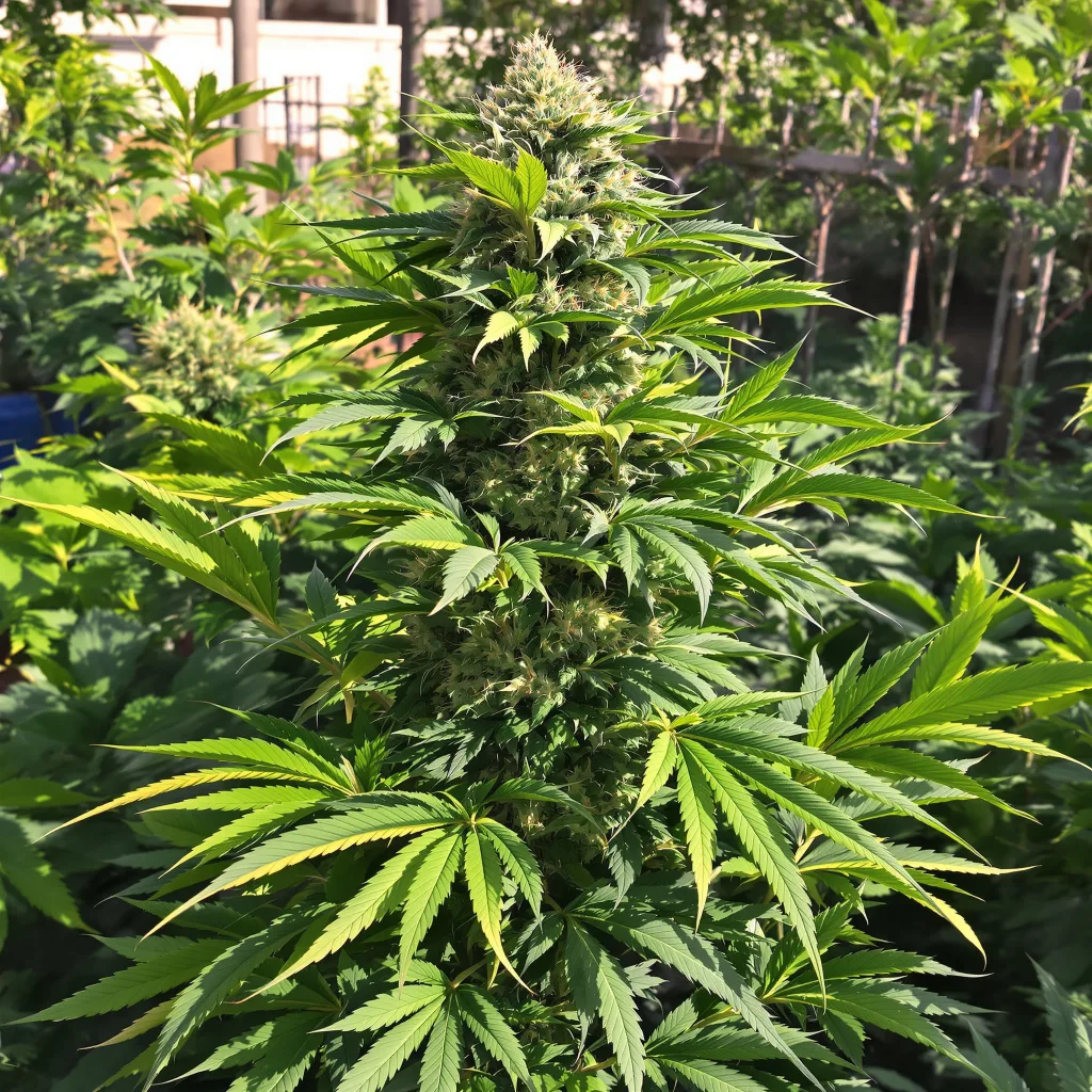 Everlast 80% indica / 20% sativa — fleur avec trichomes visibles
