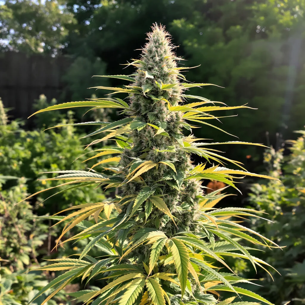 Ewok 64% indica / 36% sativa — fleur avec trichomes visibles
