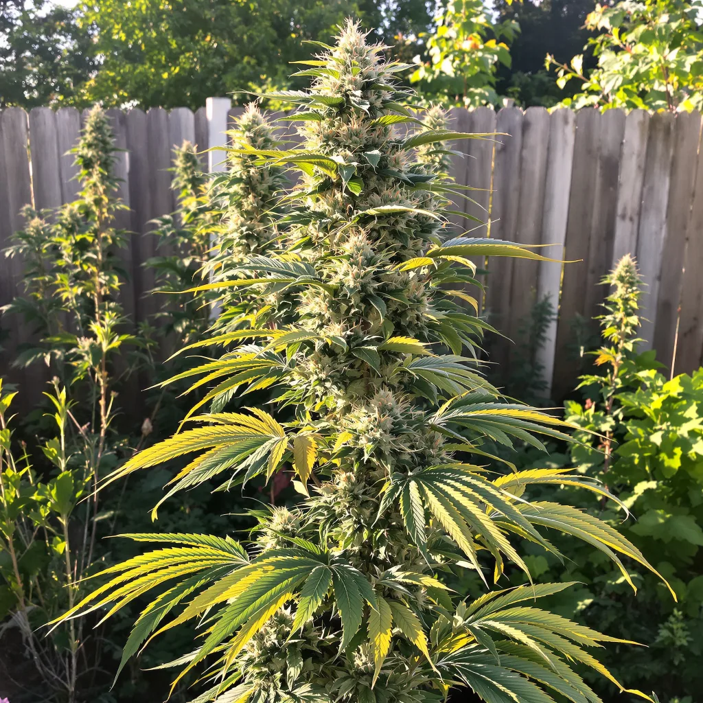 Exodus Cheese 50% indica / 50% sativa — fleur avec trichomes visibles