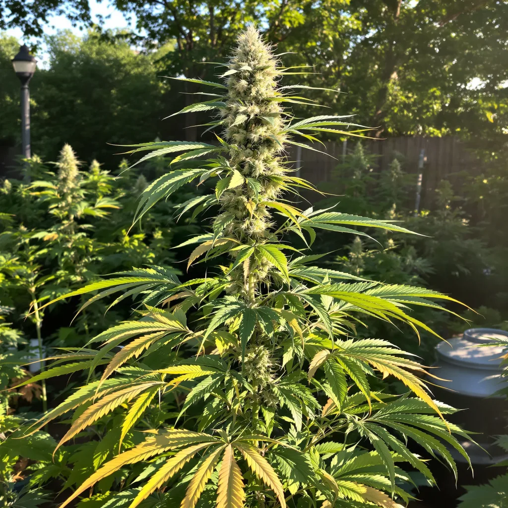 Fat Nelson 16% indica / 84% sativa — fleur avec trichomes visibles