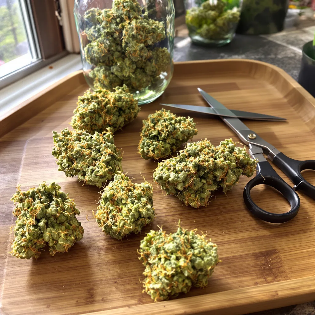 Flo 30% indica / 70% sativa — fleur avec trichomes visibles