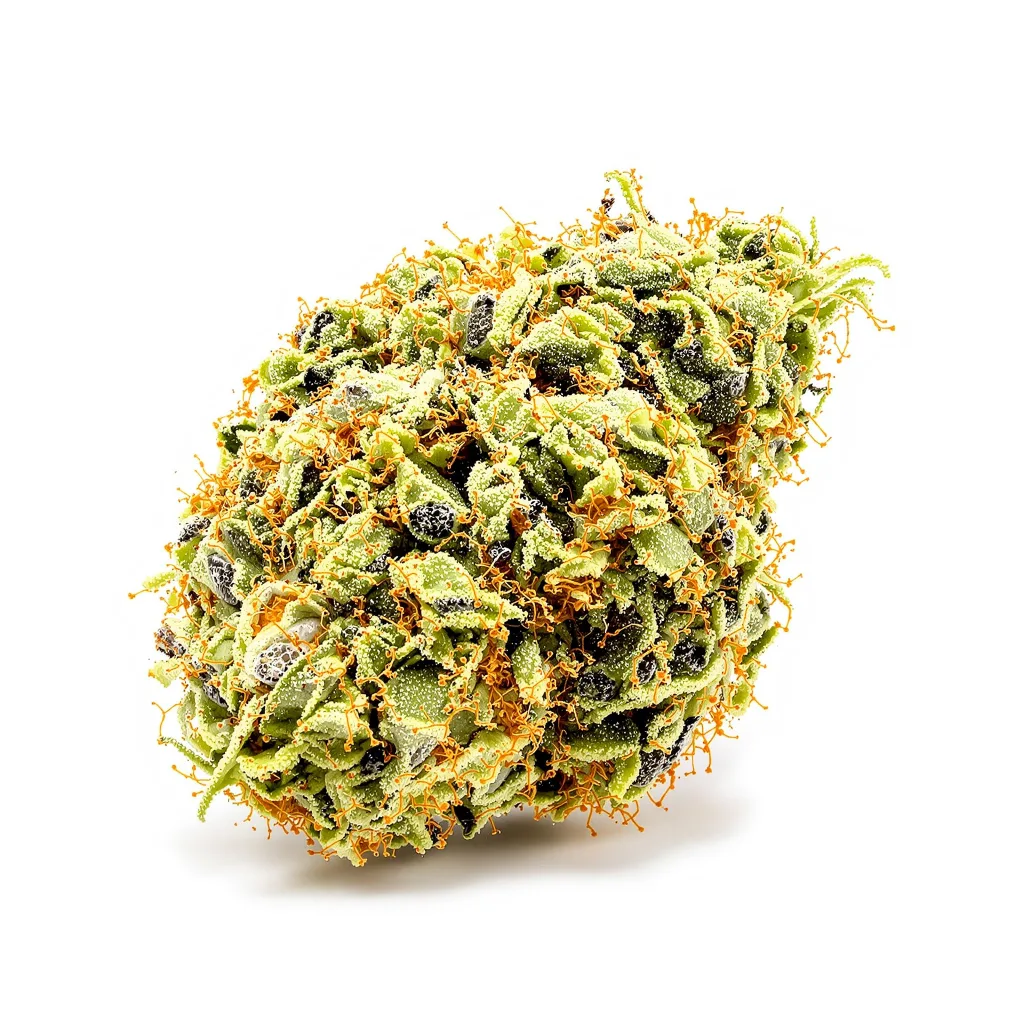 Flo 30% indica / 70% sativa — fleur avec trichomes visibles