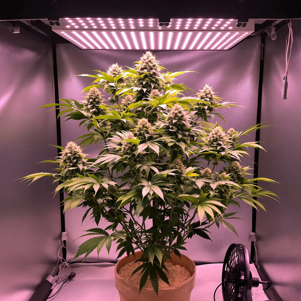 Plante de cannabis Flowerbomb Kush en floraison — 90-130 cm féminisée