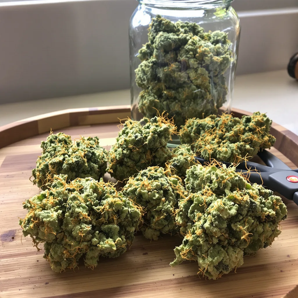 Flying Princess 18% indica / 82% sativa — fleur avec trichomes visibles