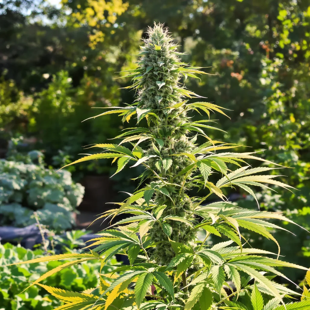 Four Star General 62% indica / 38% sativa — fleur avec trichomes visibles