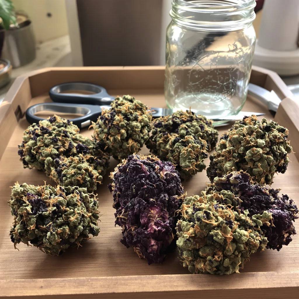 FPOG 69% indica / 31% sativa — fleur avec trichomes visibles