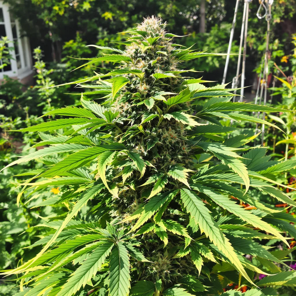 FPOG 69% indica / 31% sativa — fleur avec trichomes visibles