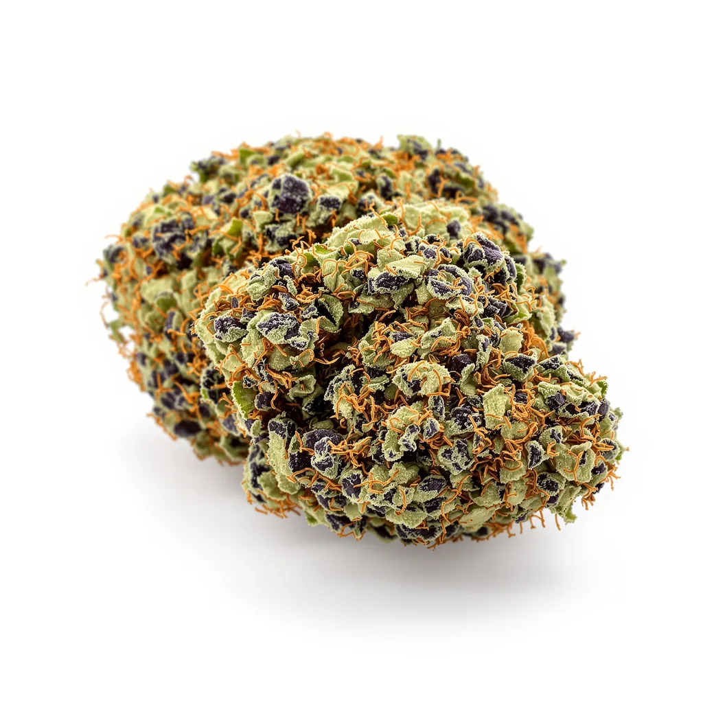 FPOG 69% indica / 31% sativa — fleur avec trichomes visibles