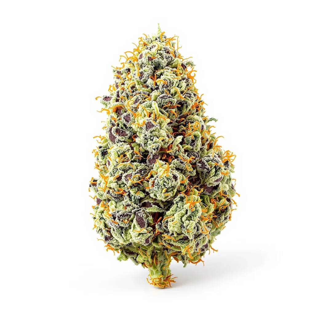 French Cookies 59% indica / 41% sativa — fleur avec trichomes visibles